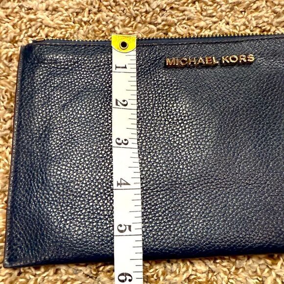Michael Kors Navy Blue Leather Wristlet - Picture 3 of 5
